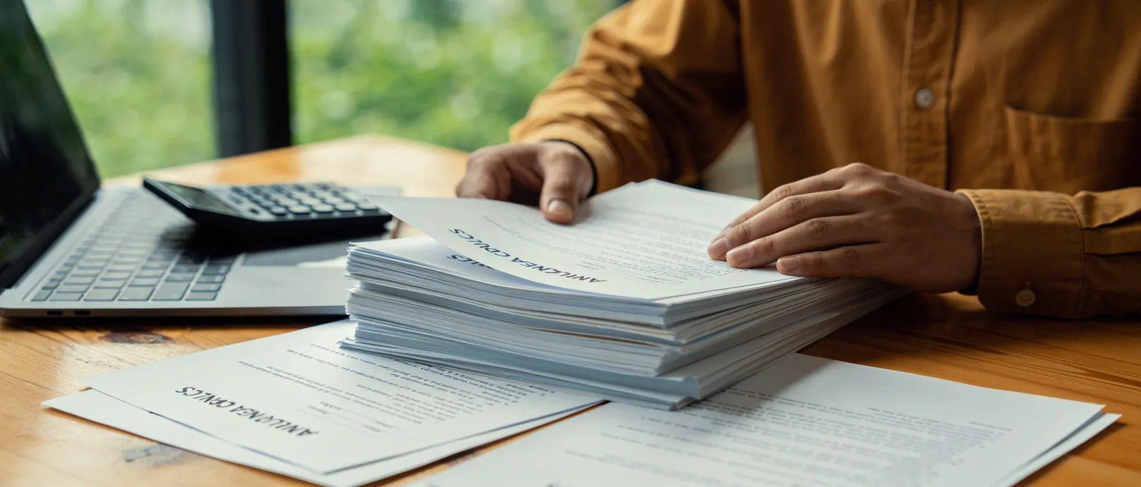 A business owner at their desk mapping a way out of advance debt